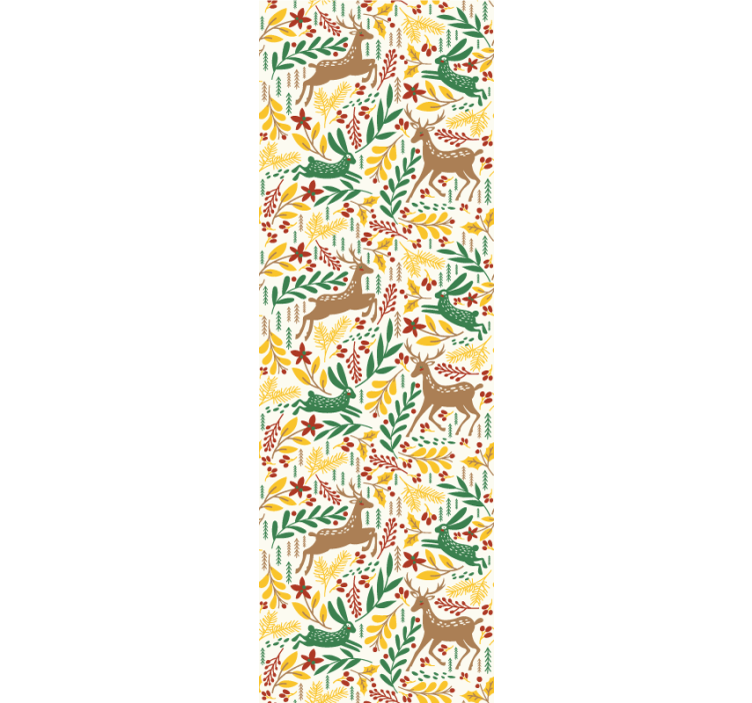 Forest Fauna Pattern cute animal wallpaper - TenStickers