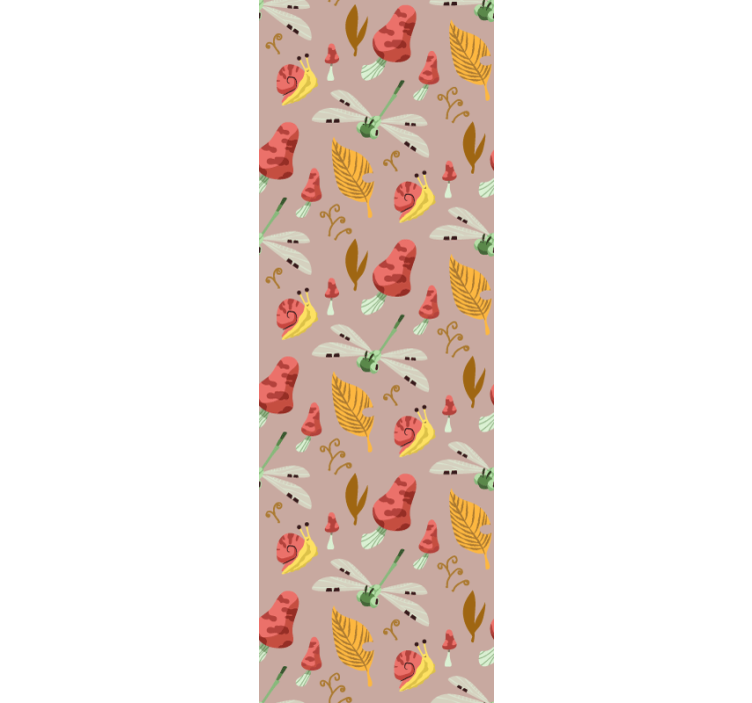 Fanciful Nature Motifs art deco wallpaper - TenStickers