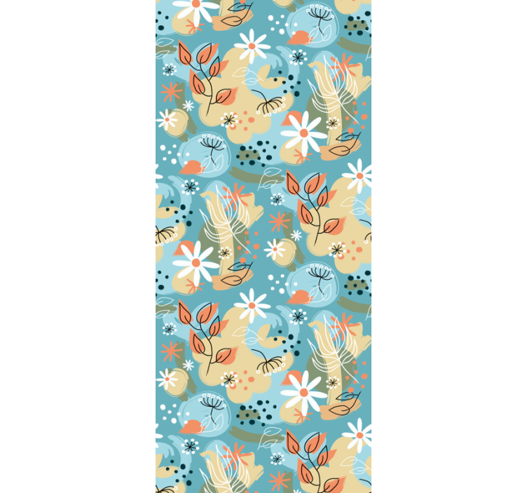 Floral Breeze flowers wallpaper - TenStickers