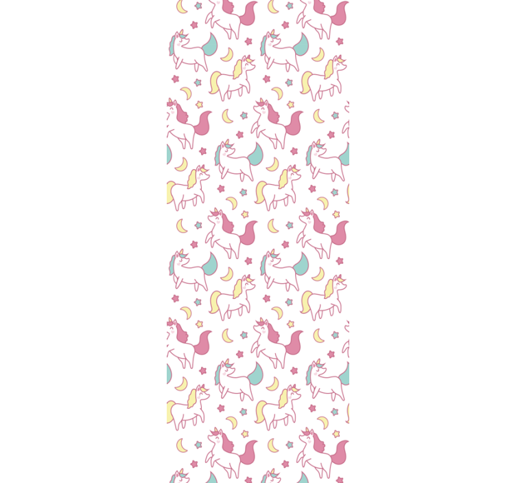 Unicorns Pattern wallpaper for the nursery - TenStickers