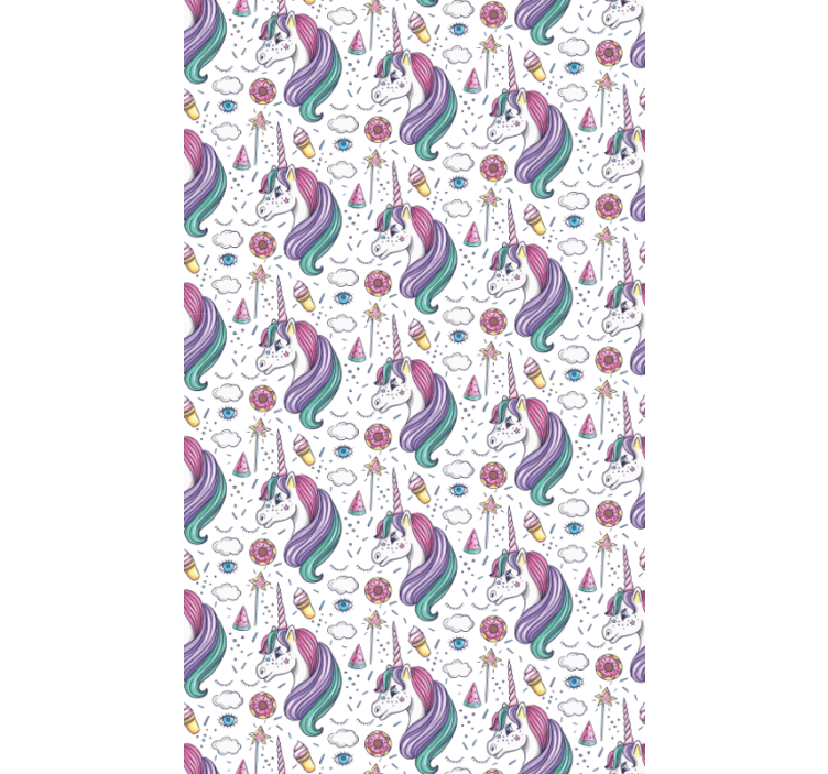 Unicorn Dreamscape art deco wallpaper - TenStickers