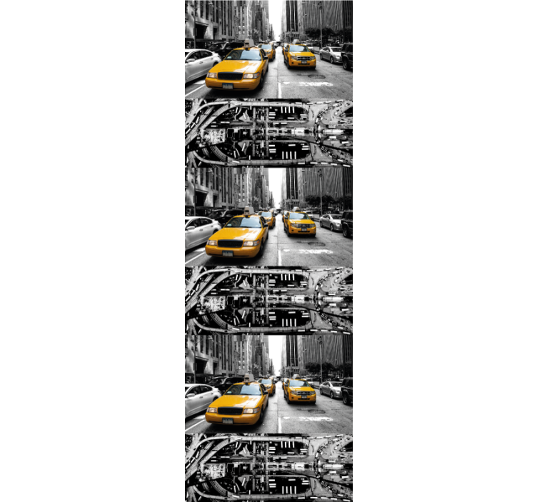 Urban Taxi Scene city wallpaper - TenStickers