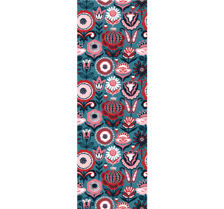 Ornamental Blooms wallpaper flowery - TenStickers