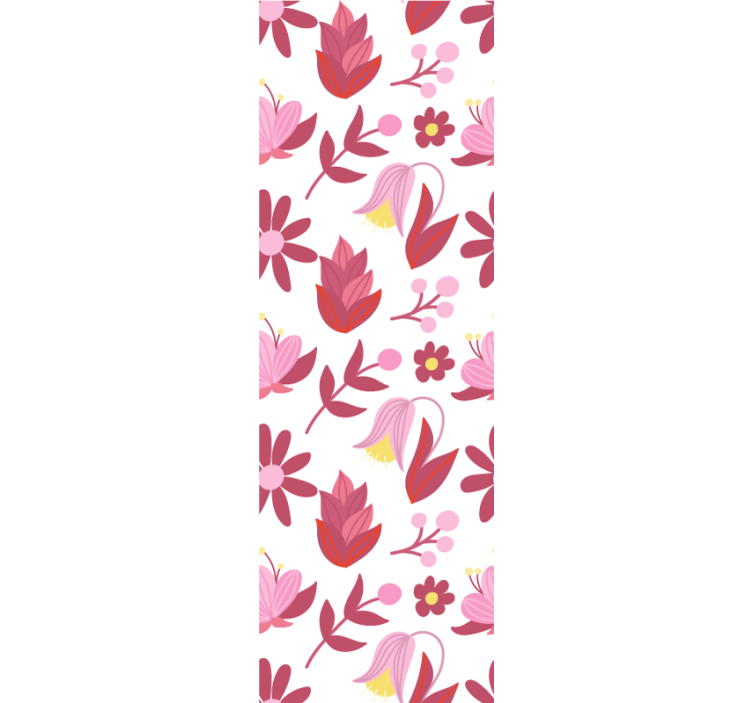 Pink bouquet arrangement wallpaper flowery - TenStickers