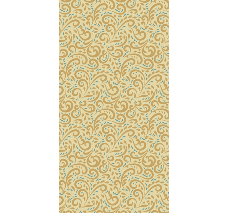 Ornamental Scrolls wallpaper flowery - TenStickers