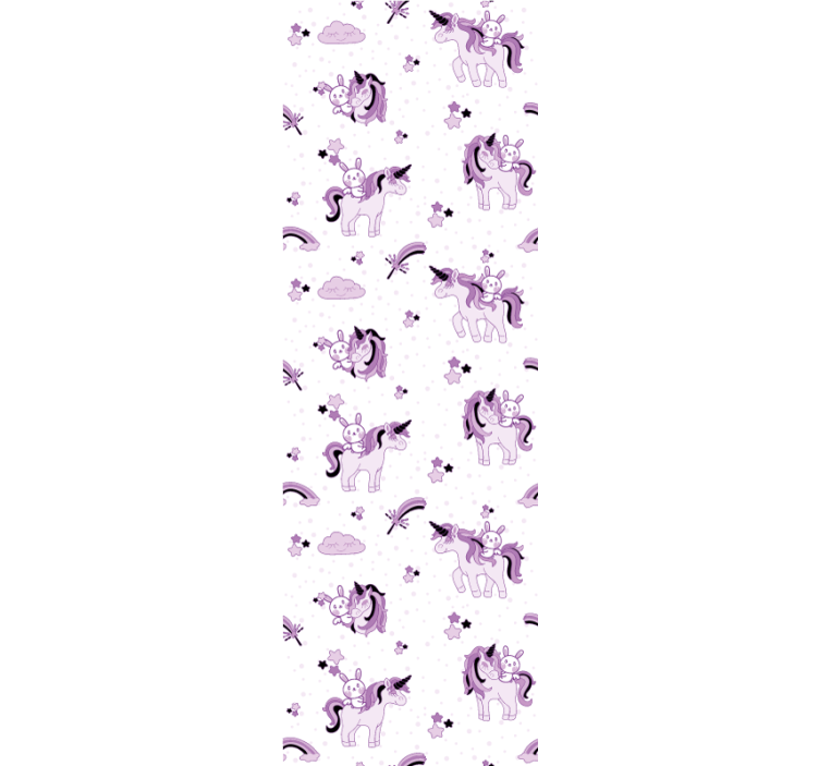 Unicorn Fantasy Scene wallpaper for the nursery - TenStickers