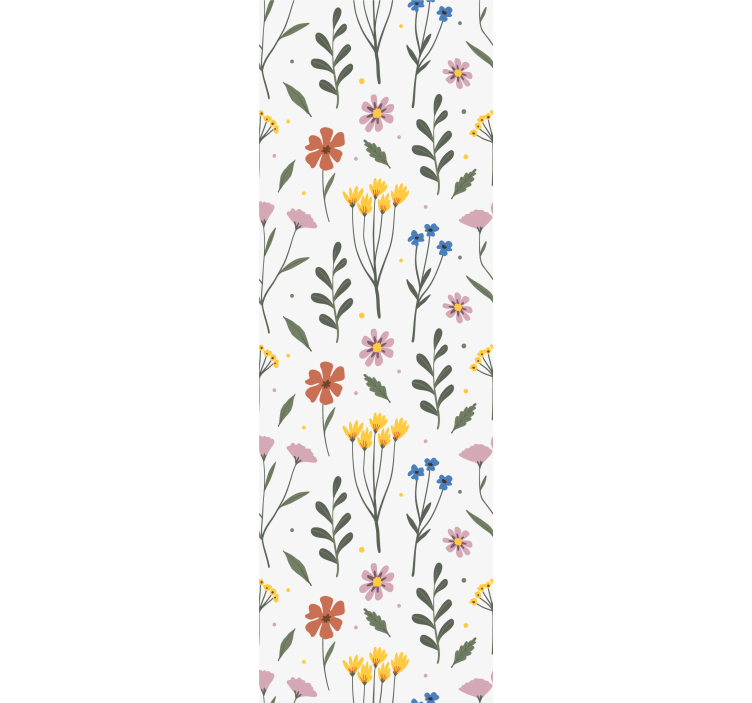 Garden multicolor pattern Flower Wallpaper - TenStickers