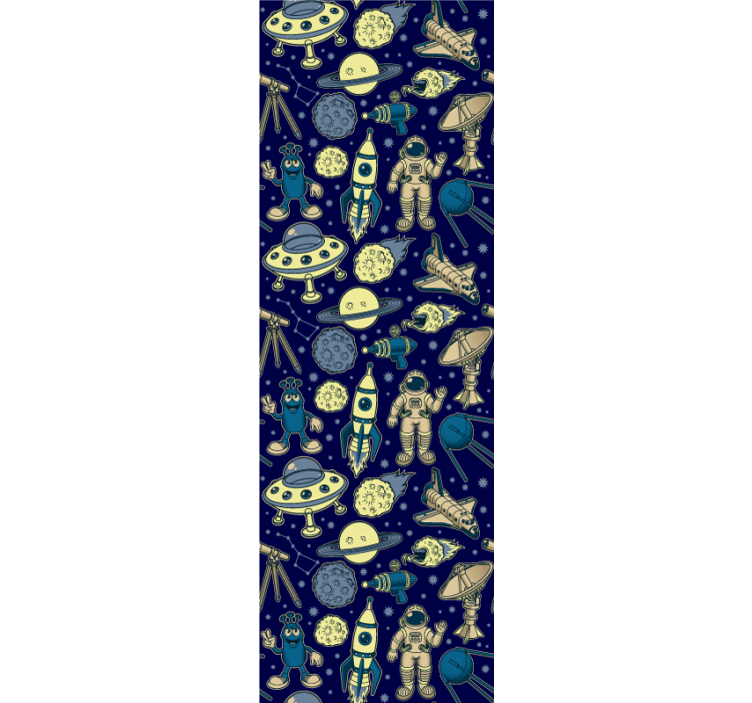 Space Exploration Theme art deco wallpaper - TenStickers