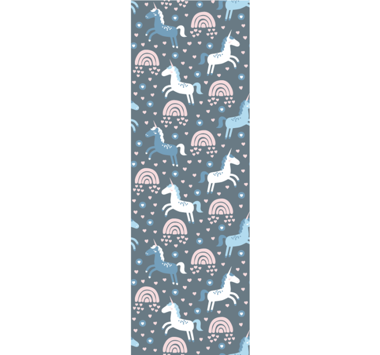 Giraffe Rainbows Motif cute animal wallpaper - TenStickers