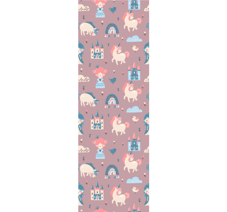 Fairy Tale Unicorns wallpaper for the nursery - TenStickers