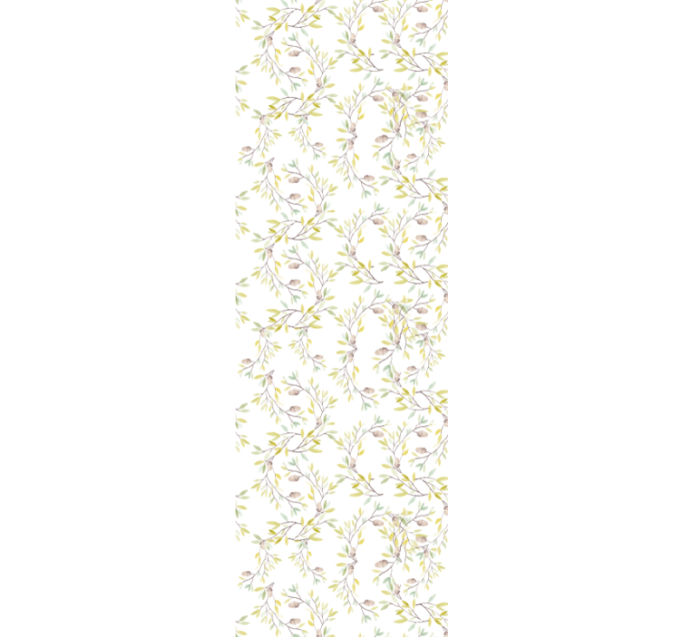 Botanical Branch Motif wallpaper flowery - TenStickers