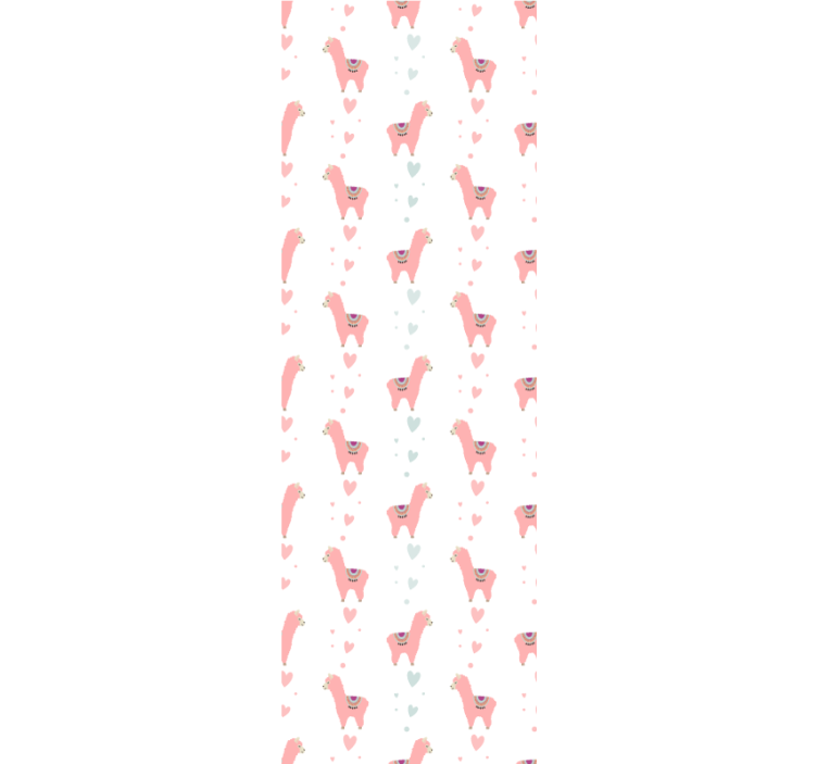 Playful Llama Motif cute animal wallpaper - TenStickers