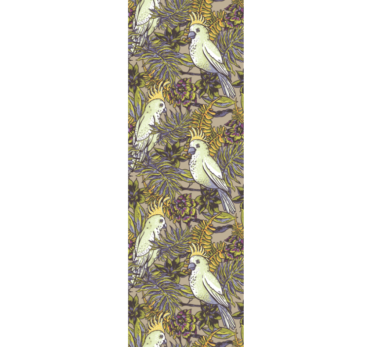 Tropical Bird Patterns cute animal wallpaper - TenStickers