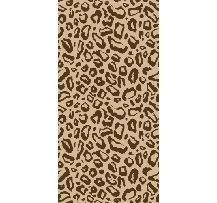 Beige feline pattern leopards wallpaper - TenStickers
