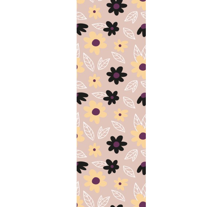 Floral Simplistic Motif wallpaper flowery - TenStickers