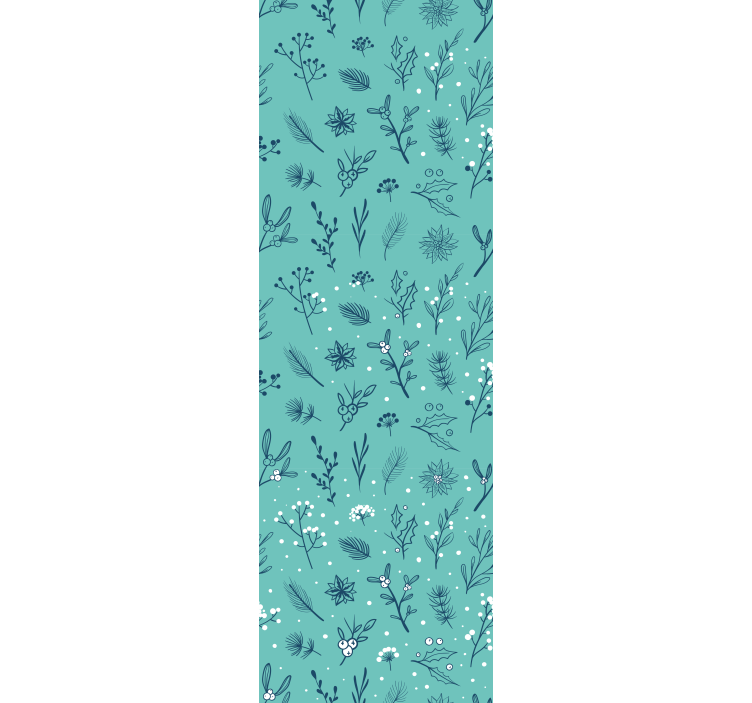 Festive Botanical christmas wallpaper - TenStickers