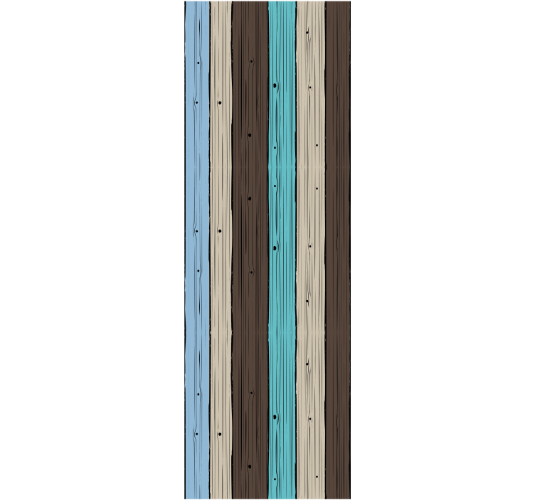 Stylized Planks wood feature wallpaper - TenStickers