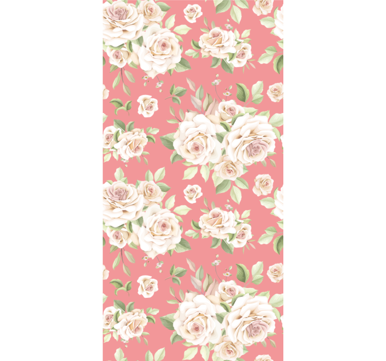 Floral Rose Pattern flowers wallpaper - TenStickers