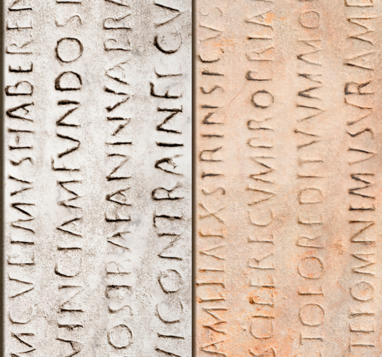 Textured Letter Relief text wallpaper - TenStickers