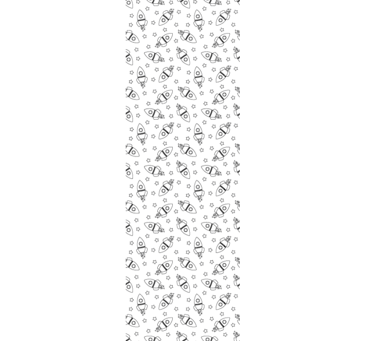 Rocket Pattern wallpaper for the nursery - TenStickers