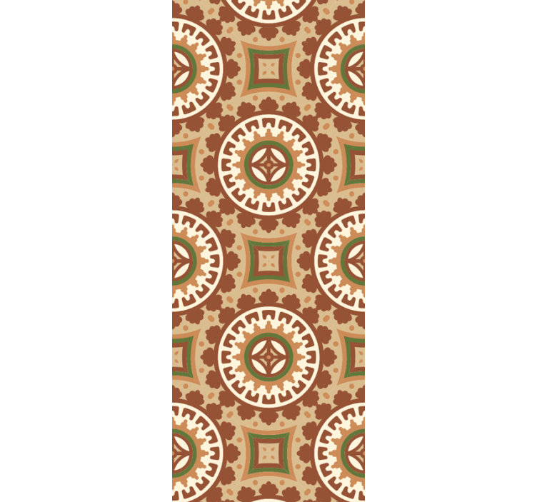 Geometric Ornamental tiles wallpaper - TenStickers