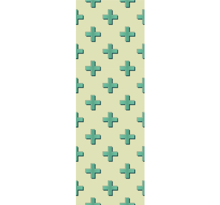 Wallpaper geometric geometric cross pattern - TenStickers