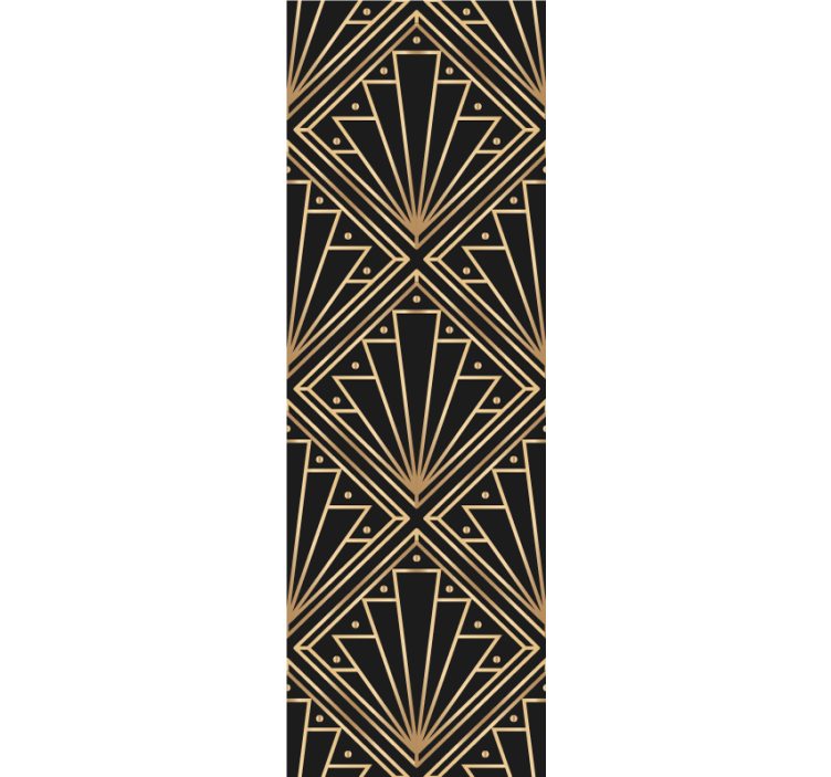 Golden and black deco squarred Square Wallpaper - TenStickers