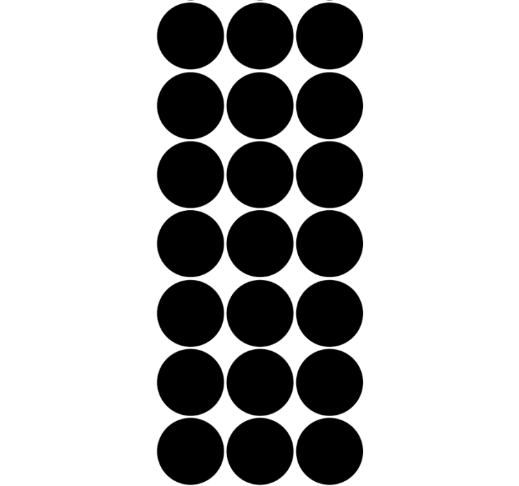 Chic black circular pattern wallpaper dots - TenStickers