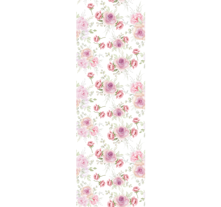 Delicate Floral Pattern flowers wallpaper - TenStickers