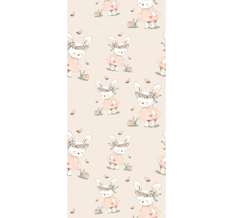 Mythical Rabbit Motif wallpaper for the nursery - TenStickers