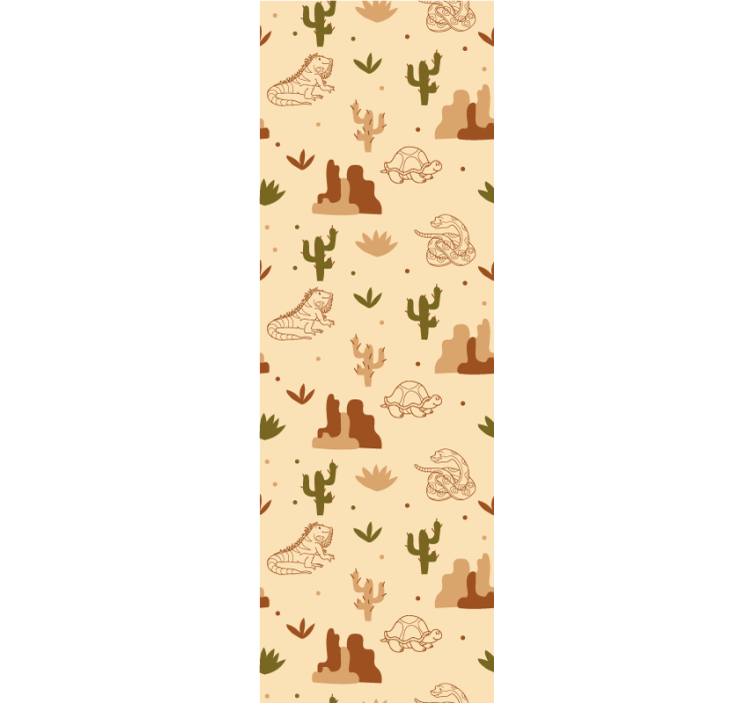 Desert Fauna Theme cute animal wallpaper - TenStickers