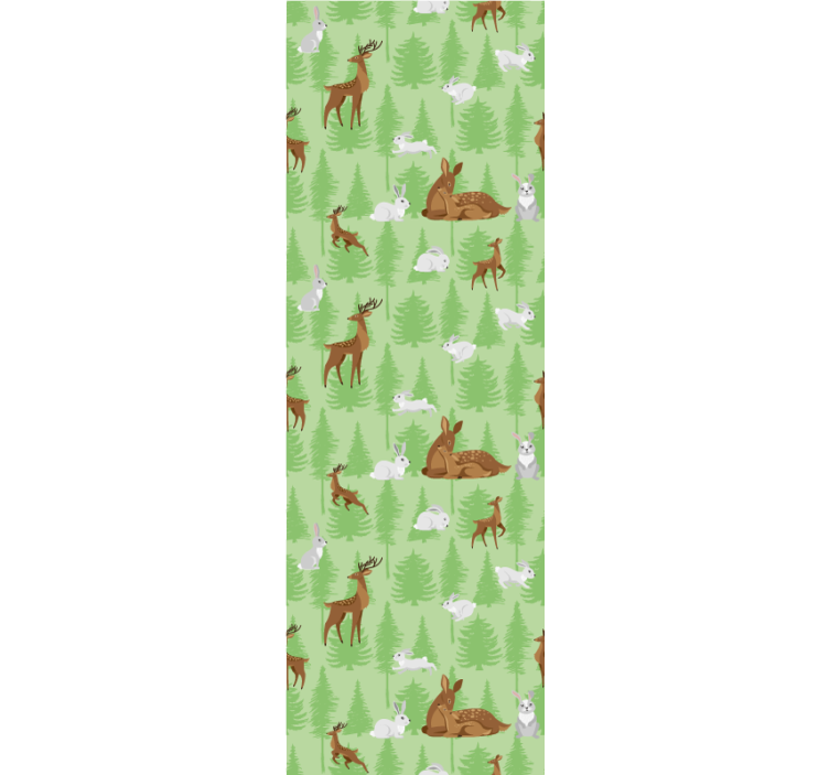 Forest Animal Motif cute animal wallpaper - TenStickers