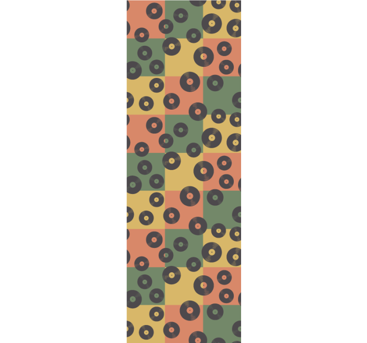 Wallpaper Record Pattern art deco wallpaper - TenStickers