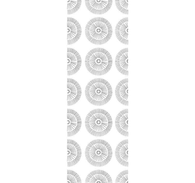 Minimalist Circular Patterns living room wallpaper - TenStickers