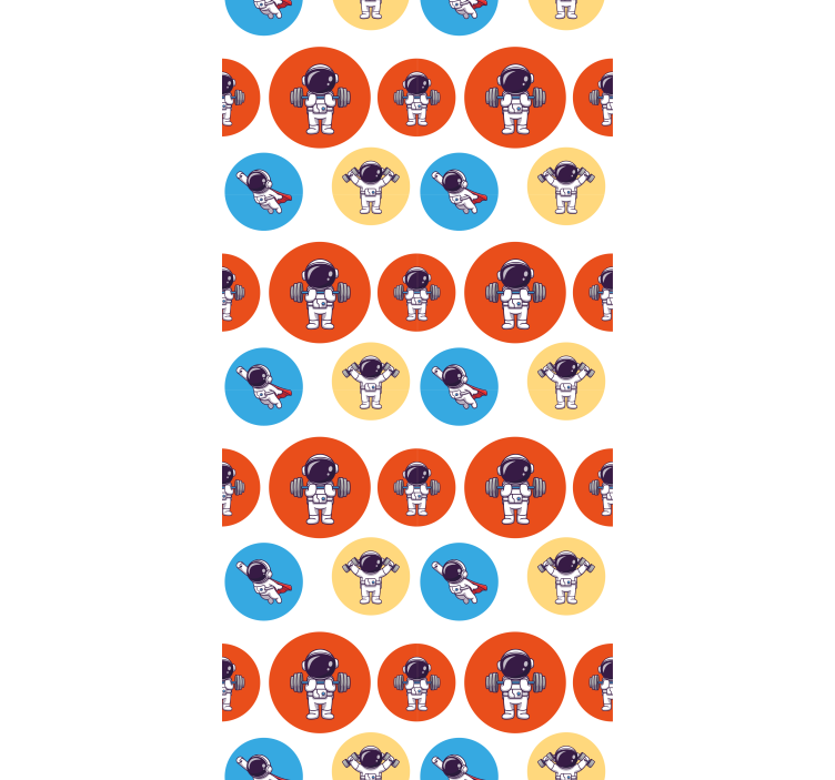 Astronaut Pattern Fun wallpaper childrens room - TenStickers