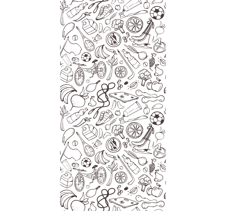 Eclectic Doodle Array art deco wallpaper - TenStickers