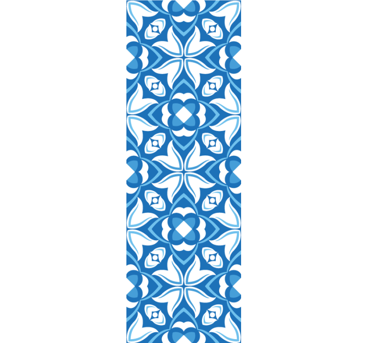 Elegant Blue Patterns tiles wallpaper - TenStickers