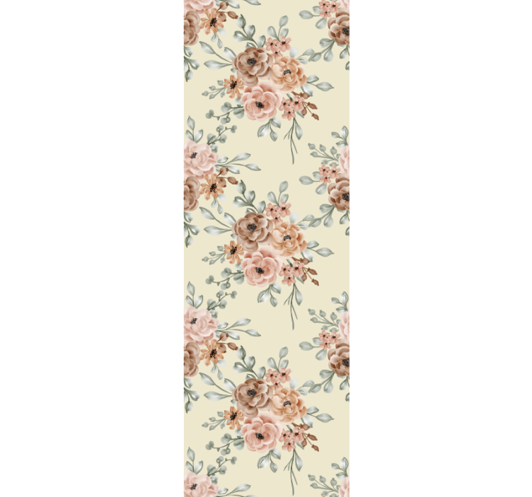 Botanical composition living room wallpaper - TenStickers