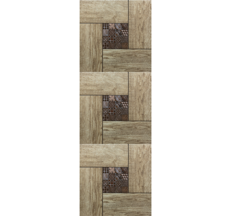 Artificial Wood Panels wood feature wallpaper - TenStickers