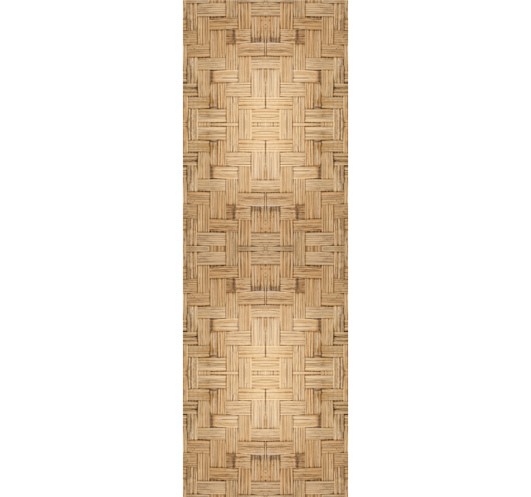 Basket Weave Pattern wood feature wallpaper - TenStickers