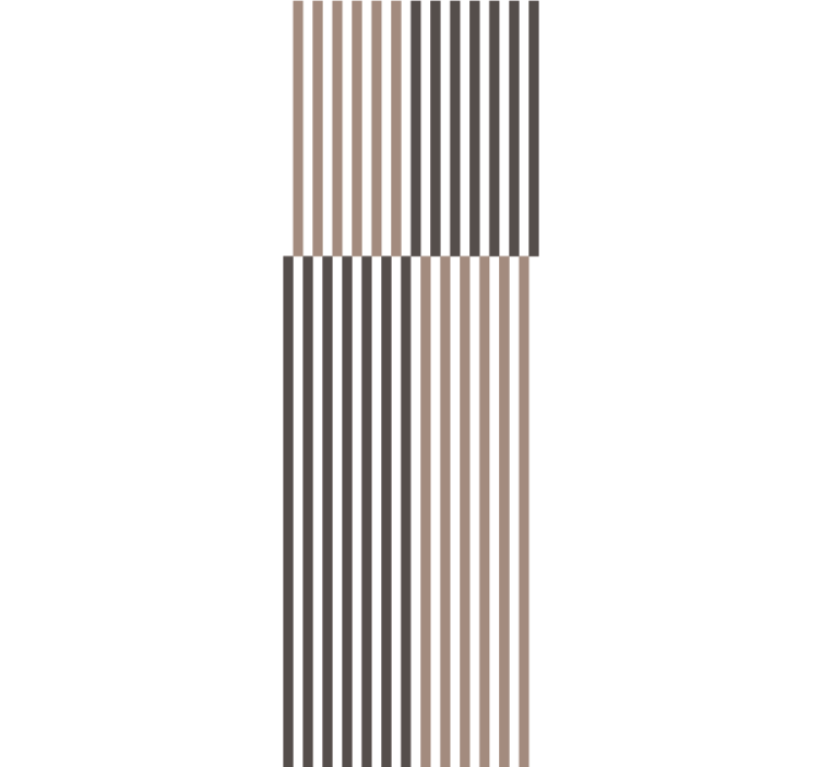 Stripes wallpaper in stylish beige and brown design - TenStickers