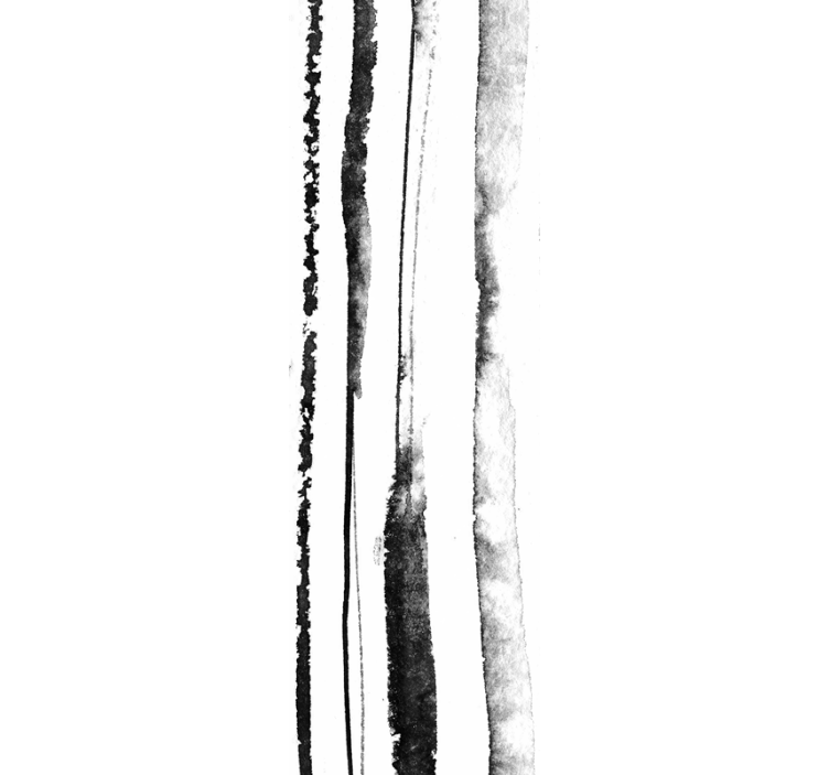 Organic black and white pattern vertical striped wallpaper - TenStickers