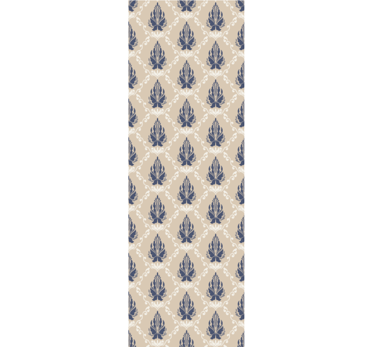 Leafy Floral Motif baroque wallpaper - TenStickers