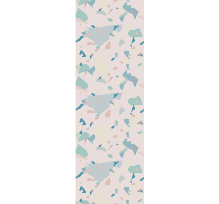 Blue and beige terrazzo abstract wallpaper - TenStickers