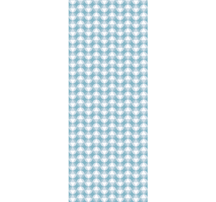 Soft Blue Patterns wallpaper geometric - TenStickers