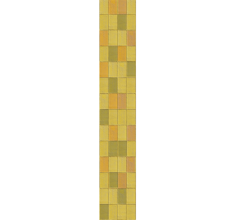 Warm yellow shades tiles wallpaper - TenStickers