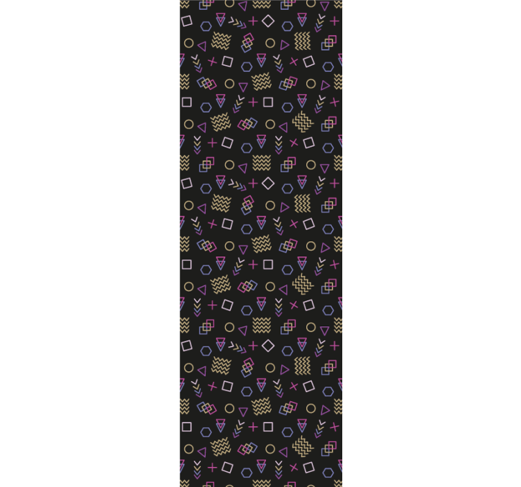 Retro pattern Delight wallpaper geometric - TenStickers
