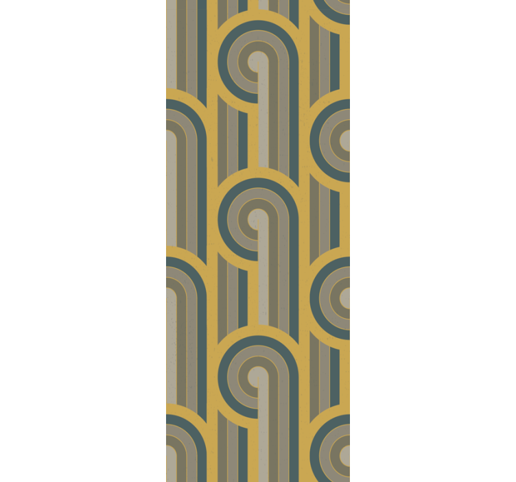 Curved Pattern Design wallpaper geometric - TenStickers