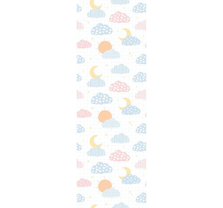 Cloudy Sky Theme wallpaper for the nursery - TenStickers
