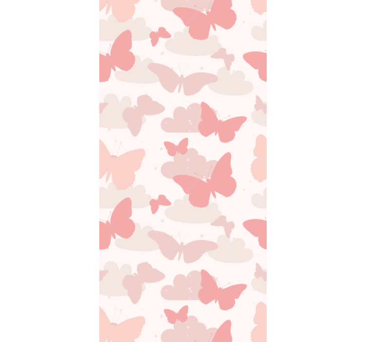 Cloud Pattern butterfly wallpaper - TenStickers